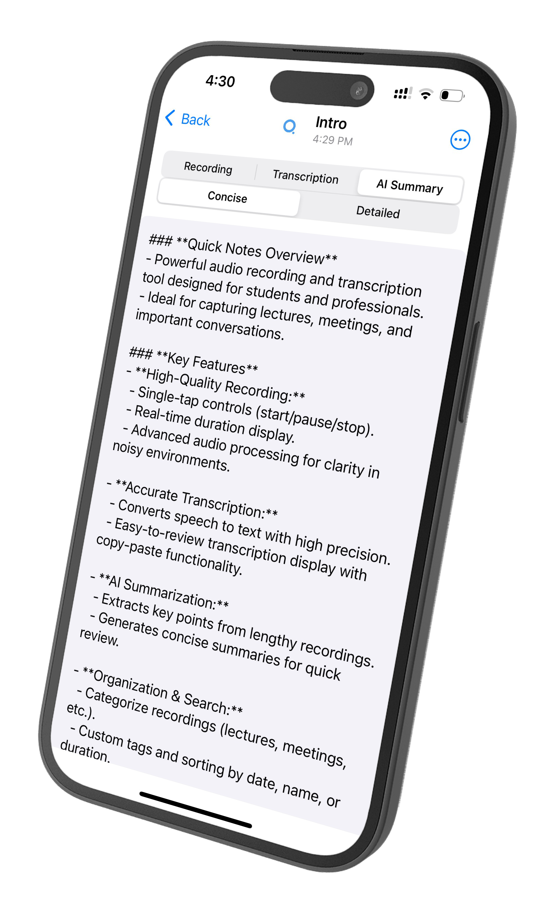 feature section
